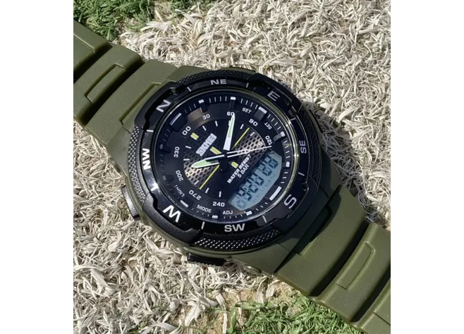 Чоловічий годинник Skmei 1454AG Army Green Фото 2